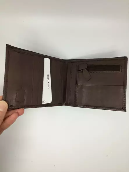 Nahkalompakko, ruskea - Lompakot ja rahakukkarot - KN336 - 2