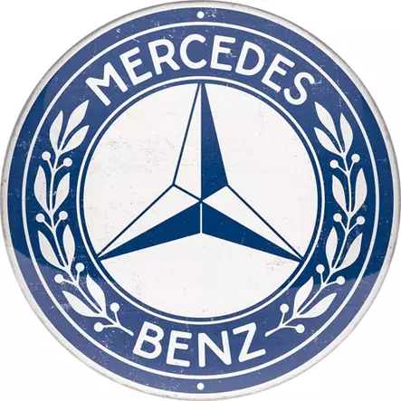 Peltikyltti pyöreä Mercedes Benz Logo - Taulut, kehykset - PELT556 - 1