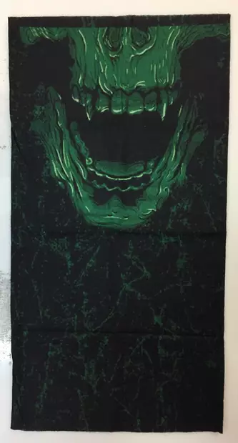 Putkihuivi, puolikas kallo, vihreä musta - Putkihuivit - B176 - 1