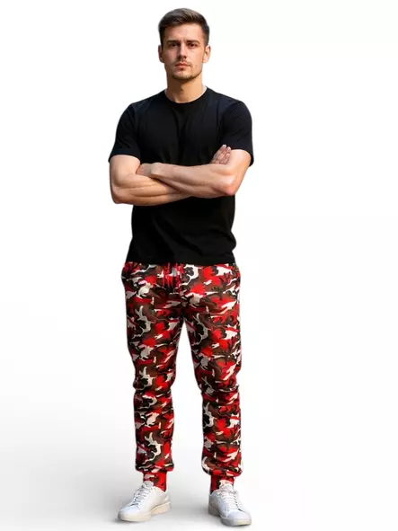 Reisitaskuhousut, Punainen Camo - Reisitaskuhousut - HO636 - 2