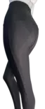 Leggingsit korkea vyötärö musta liukas - Leggingsit - LEG116 - 4