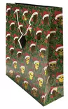 Paperikassi XL, Christmas Skull Metallic - Paperikassi - JOULU56 - 2
