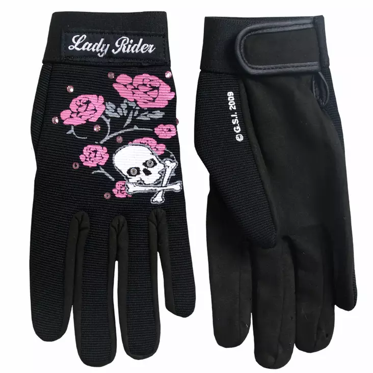 Ajohanska-Hot Leathers-Crys Skull-AH46 - Käsineet - AH46 - 1