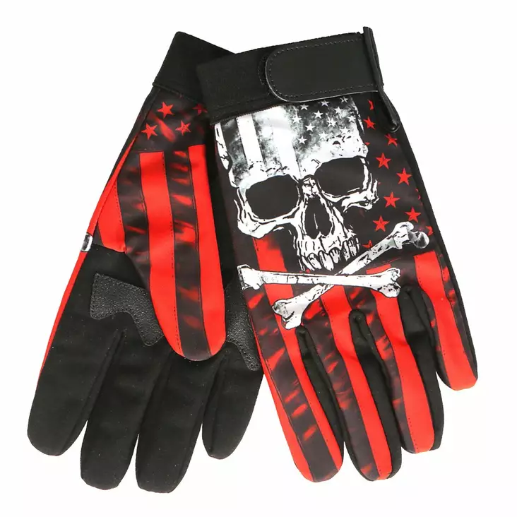 Ajohanskat, Flag Skull mechanics glove - Ajovarusteet - AH76 - 1