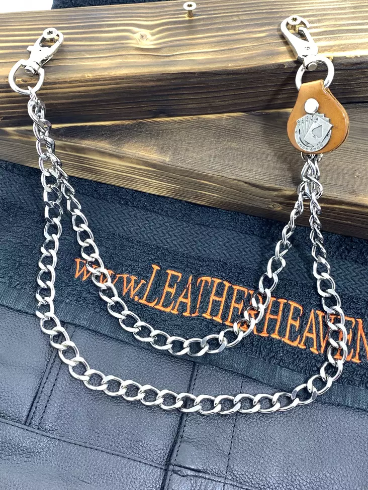 Avainketju tuplaketju cromi nahka - Avainketjut - KJ166 - 1