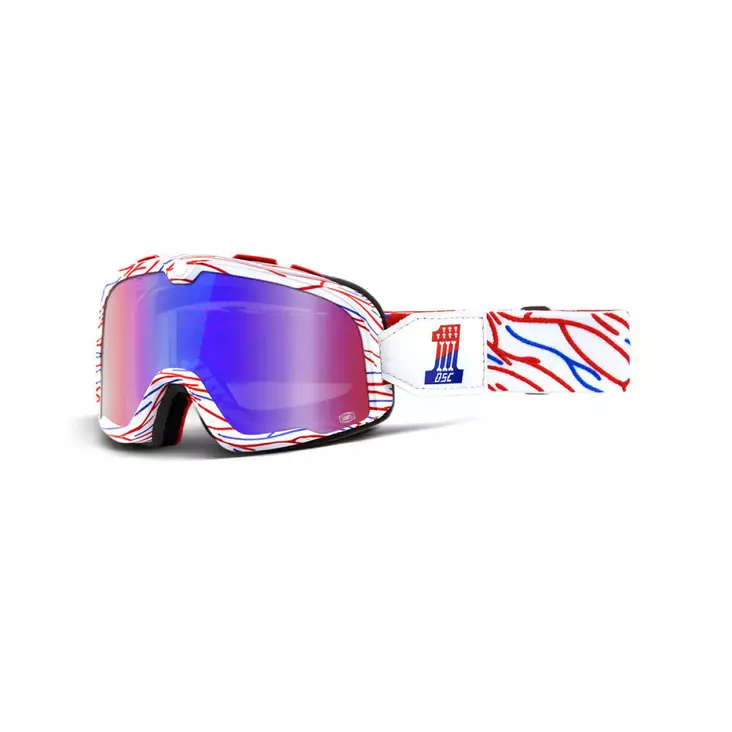 BARSTOW DEATH SPRAY CUSTOMS RACING GOGGLE W/ MIRROR RED/BLUE LENS - Ajolasit - 26012566 - 1