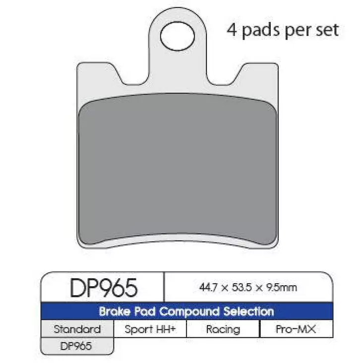 BRAKE PAD DP SINTERED REPLACEMENT STREET TOURING OFF-ROAD/ATV - Jarrupalat - 17210656 - 1
