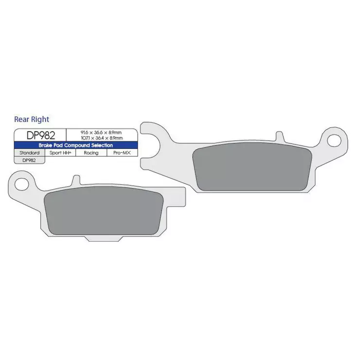 BRAKE PAD DP SINTERED REPLACEMENT STREET TOURING OFF-ROAD/ATV - Jarrupalat - 17210686 - 1