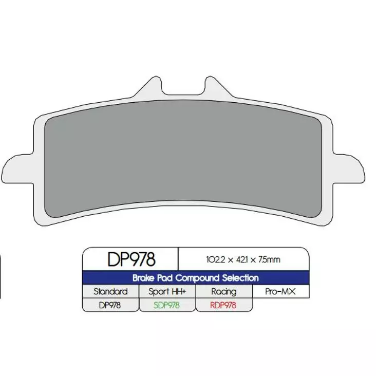 BRAKE PAD DP SINTERED REPLACEMENT STREET TOURING OFF-ROAD/ATV - Jarrupalat - 17212566 - 1