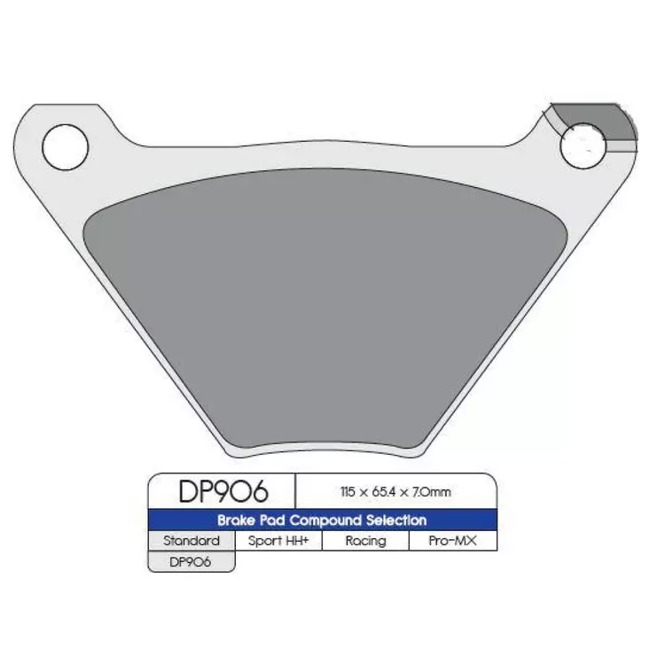 BRAKE PAD DP SINTERED REPLACEMENT STREET TOURING OFF-ROAD/ATV - Jarrupalat - DP906 - 1