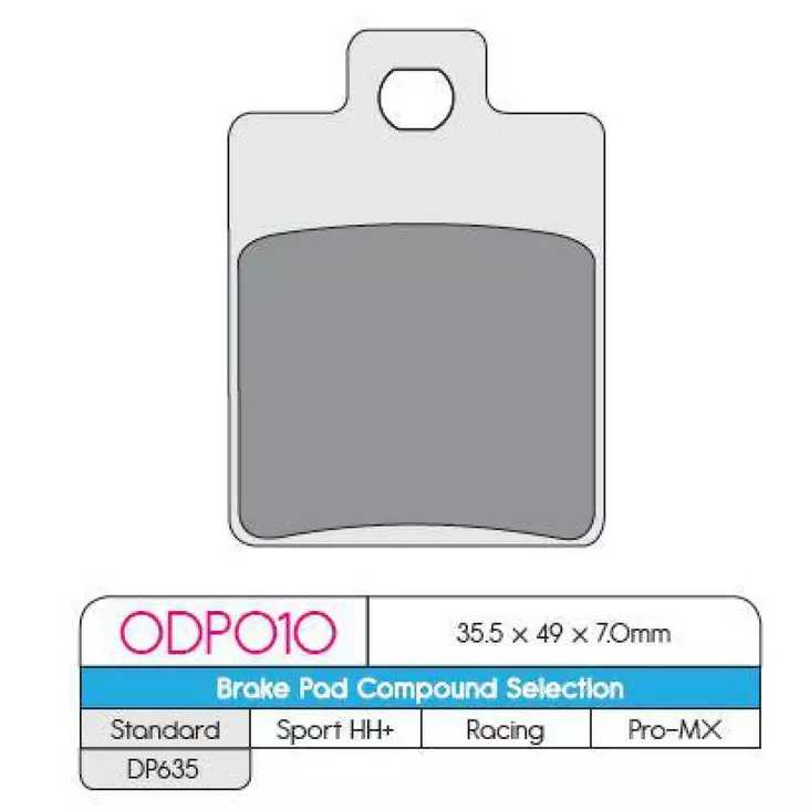 BRAKE PAD ODP SCOOTER ORGANIC COMPOUND ASBESTOS FREE - Jarrupalat - 17220136 - 1