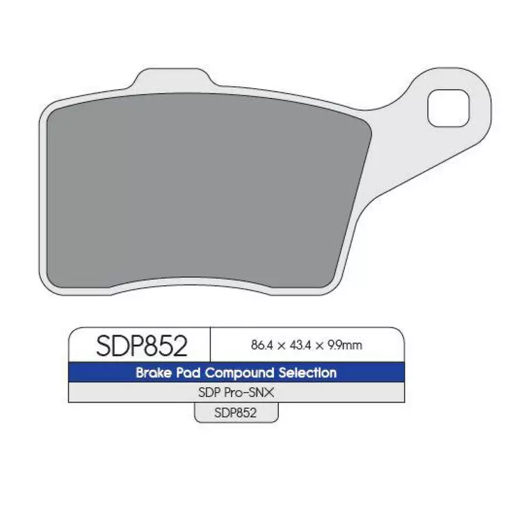 BRAKE PAD SDP PRO-SNX SINTERED SNOWMOBILES - Jarrupalat - 17210886 - 1