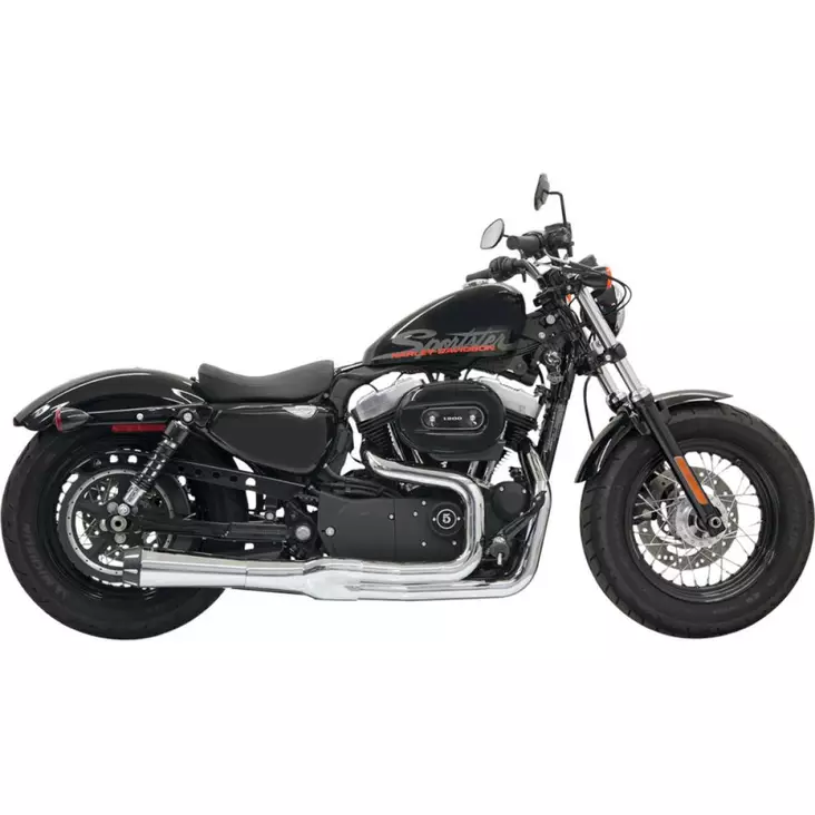 EXHAUST ROAD RAGE II MEGA POWER SHORT CHROME W/ BLACK END CAPS - Pakoputket ja niiden osat - 18001556 - 1