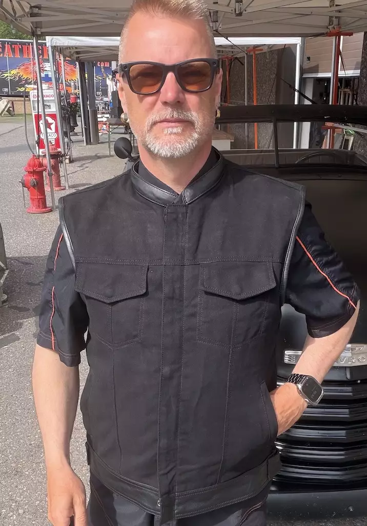 Farkku/nahkaliivi musta denim - Nahkaliivit - LI76 - 1