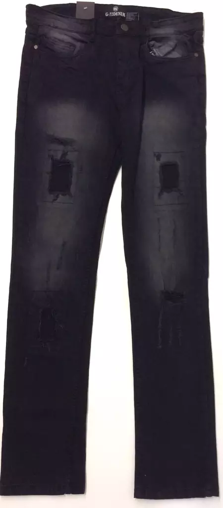 Farkut, G-72, slimfit kulutettu musta - Farkut - FAR46 - 1