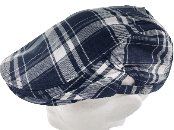 Flatcap navy blue / valkoinen ruutu - Flat Capit - LC596 - 1