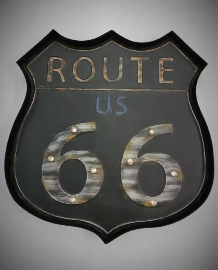 Historic Route 66-valokyltti - Taulut, kehykset - PELT66 - 1