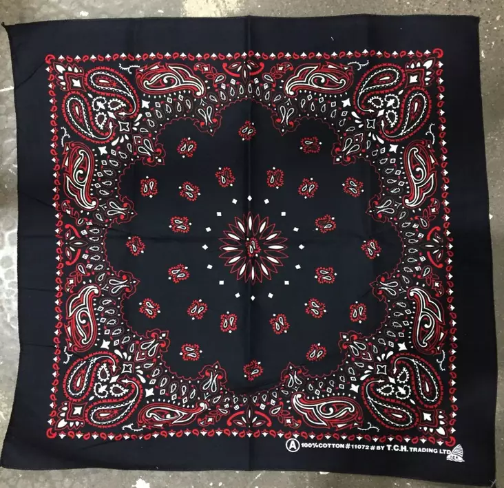 Huivi, mustapunainen Kashmir kuvio - Huivit - HU416 - 1