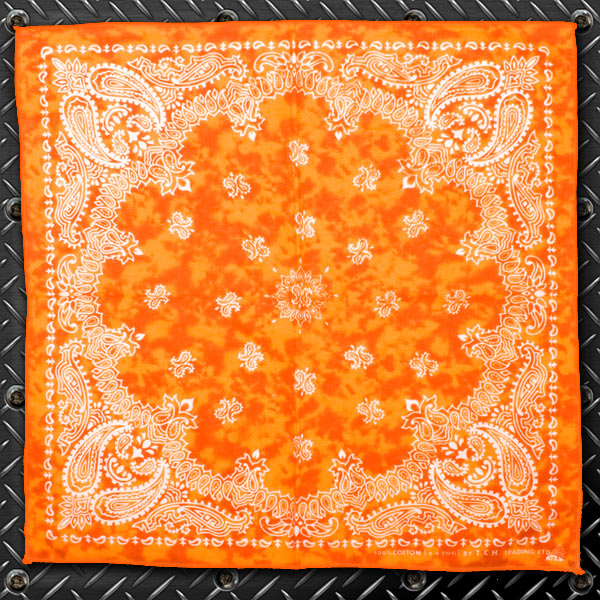 Huivi, Oranssi, valk. kashmir kuviot - Huivit - HU216 - 1