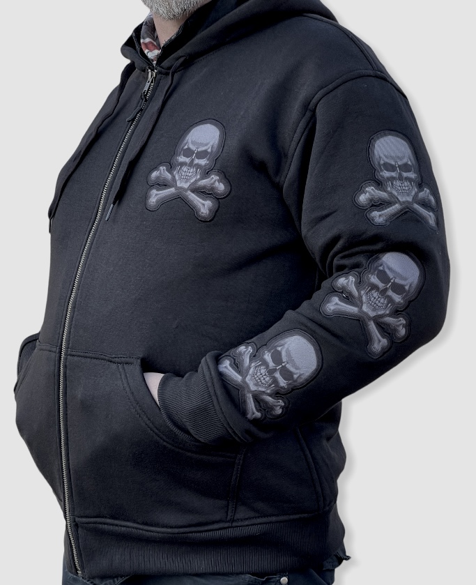 Huppari pääkallohuppari harmaat kallot - Hupparit - CU606 - 1