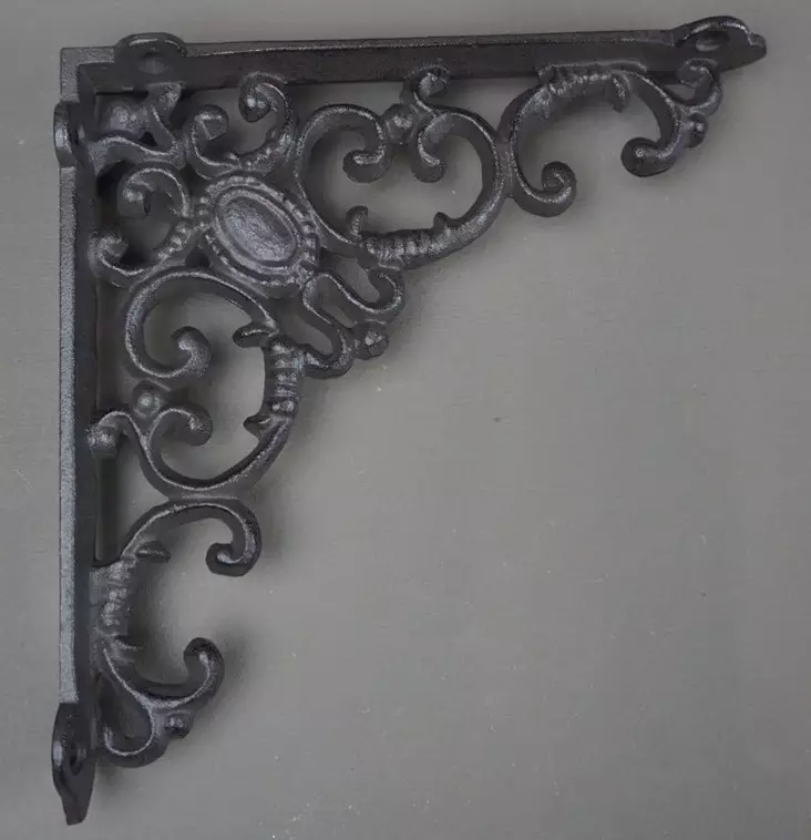 Hyllynkannake valurauta 19x19x3,5cm - Seinälle - VALU6 - 1