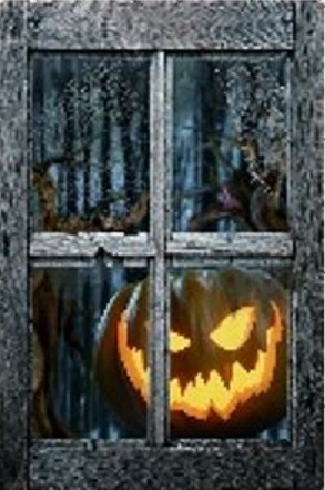 Ikkunakoriste Halloween kurpitsa - Halloween, naamiaiset - HOR576 - 1