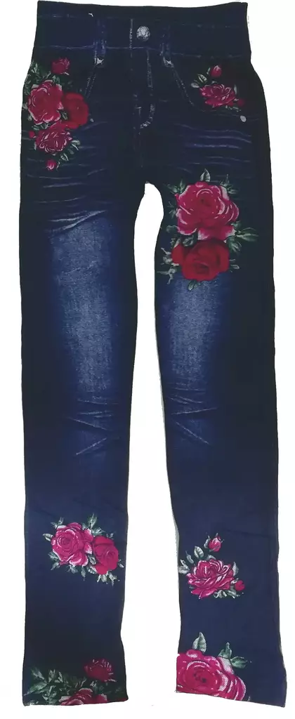 Jeggingsit, Roses, Blue - Housut - KID436 - 1