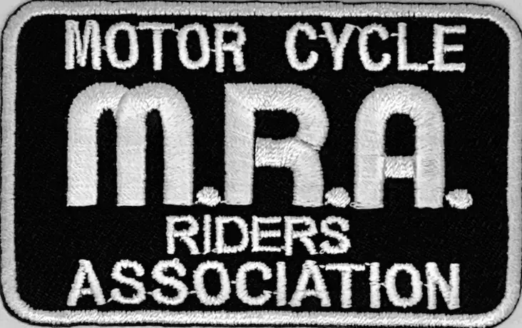 Kangasmerkki M.R.A mustavalko - Kangasmerkit - K1526 - 1