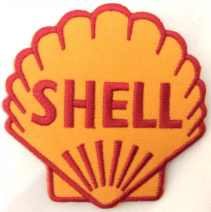 Kangasmerkki, Shell punaoranssi - Kangasmerkit - K1386 - 1