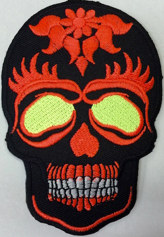 Kangasmerkki, Sugar Skull, musta - Kangasmerkit - K1136 - 1