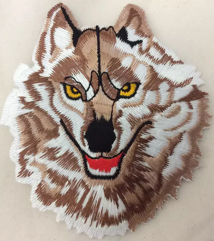 Kangasmerkki, Wolf ruskea - Kangasmerkit - K1446 - 1