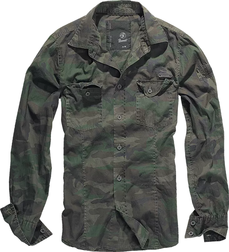 Kauluspaita Brandit, woodland slimfit - Kauluspaidat - KP236 - 1