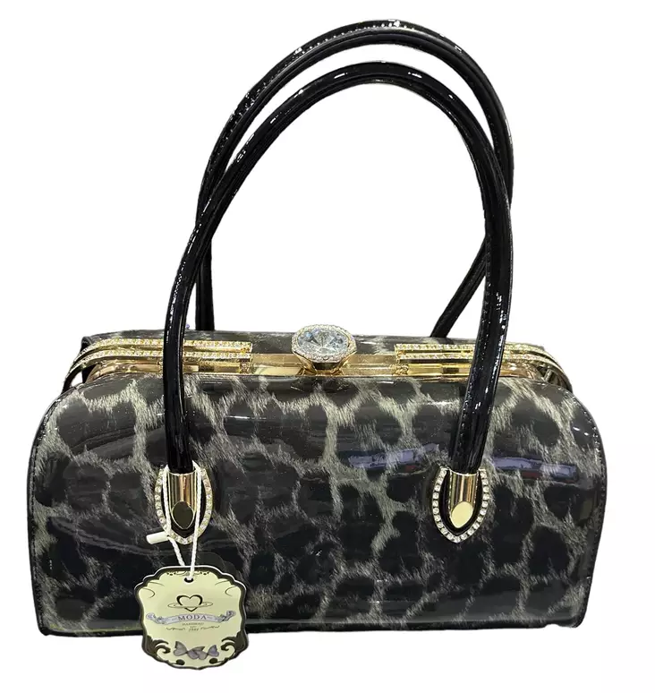 Kiiltävä Leopardi käsilaukku - Laukut - NL876 - 1