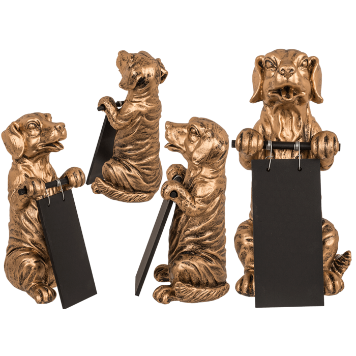 Kultainen koira liitutaululla - Koriste-esineet - PRT1266 - 1