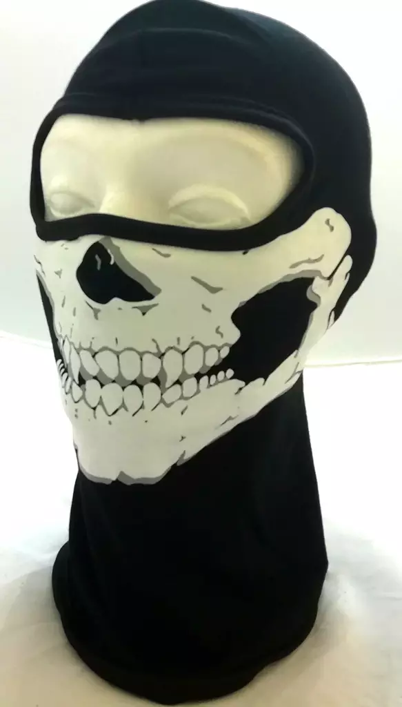 Kypärähuppu Kallonaama. Musta/valk. - Ajovarusteet - UT26 - 1