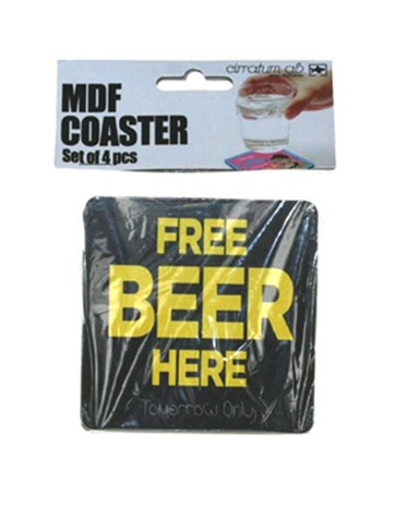 Lasinalunen Free Beer Here, 4 kpl - Lasinalunen - PRT726 - 1