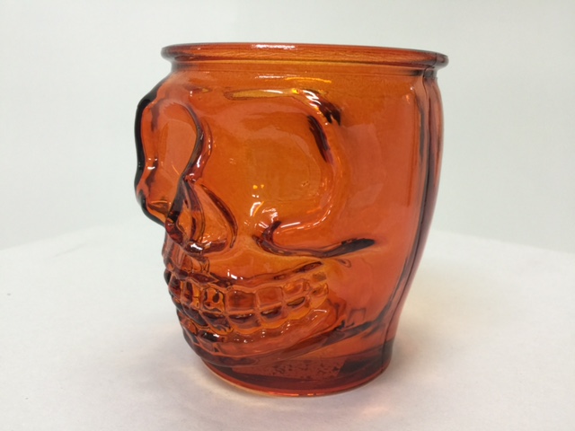 Lasi, Pääkallo, oranssi 400 ml - Astiat - LKM116 - 1