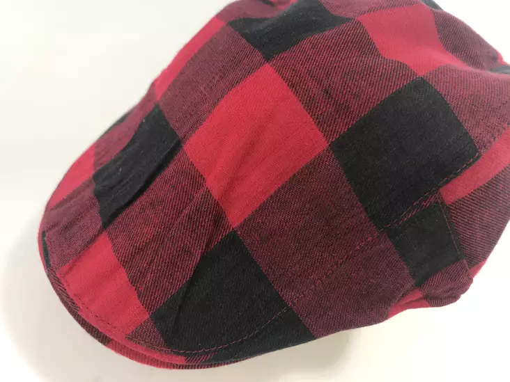 LASTEN flatcap punamusta ruutu - Flat Capit - LC536 - 1