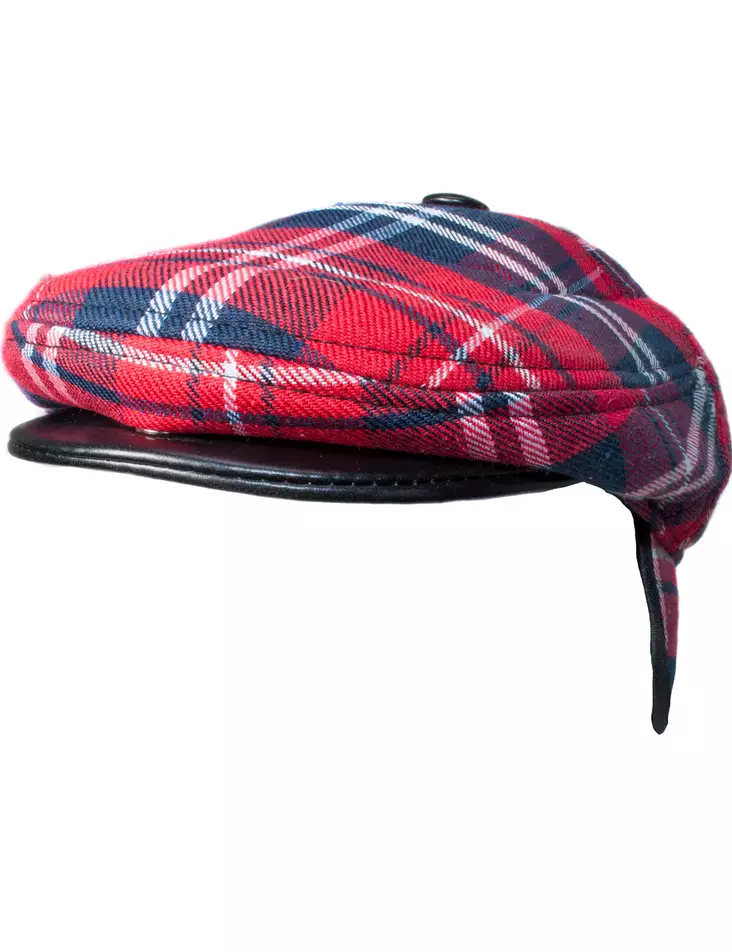 Lätsä, Skottiruutu, punasini - Flat Capit - LC326 - 1