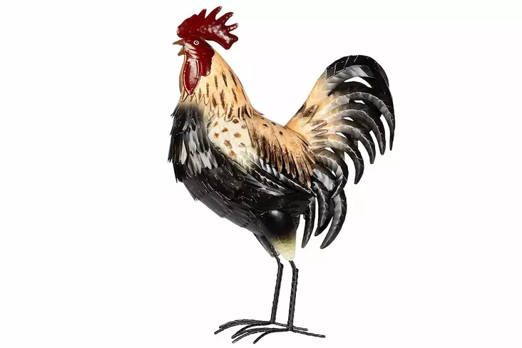 Lattiakoriste Kukko, metallia - Koriste-esineet - PELT566 - 1