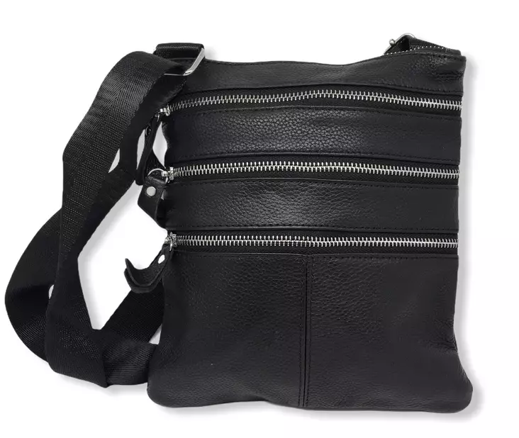 Litteä olkalaukku vetoketjuilla - Laukut - NL796 - 1