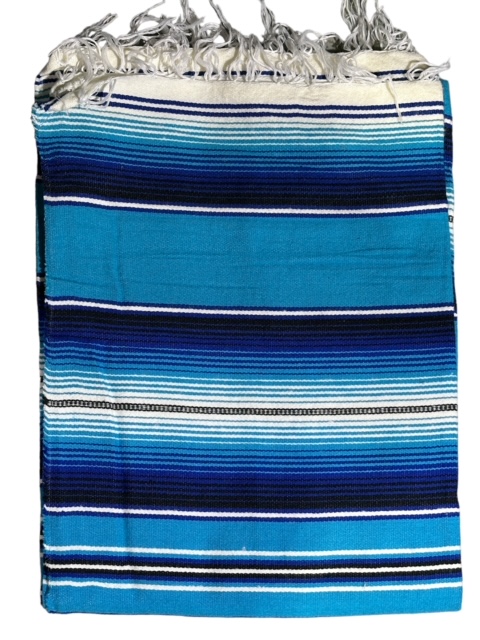 Mexico viltti sinisävyraita sileä materi - Kodin tekstiilit - MEX46 - 1