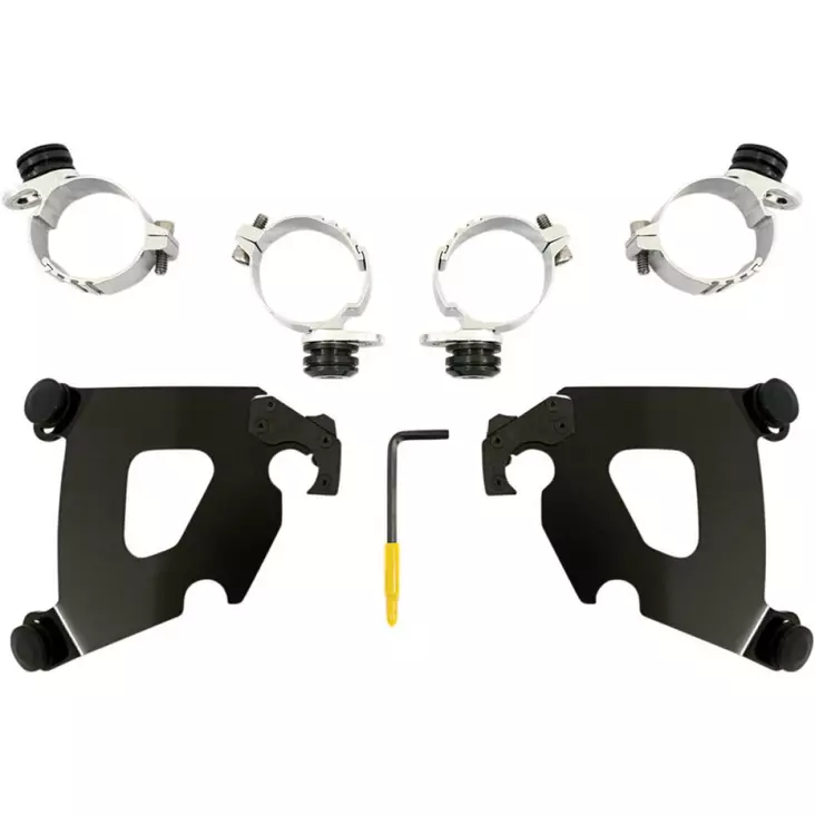 MOUNTING KIT TRIGGER-LOCK CAFE-FAIRING BLACK - Tuulilasit ja etumaskit - 23200126 - 1