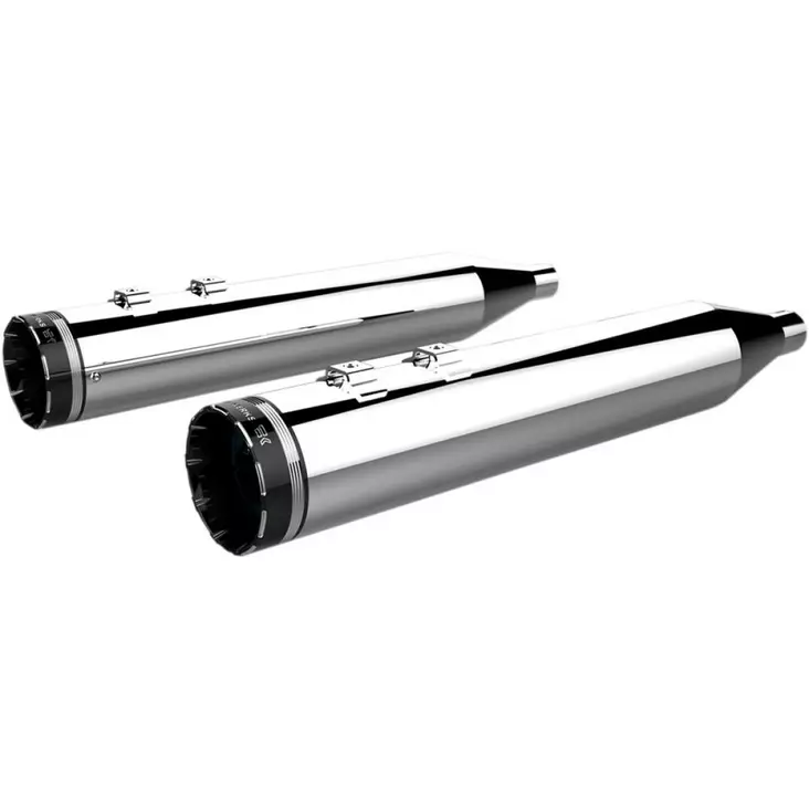 MUFFLERS 4.5" HP-PLUS® SLIP-ON W/BLACK TRACER END CAPS CHROME/BLACK - Pakoputket ja niiden osat - 18011286 - 1