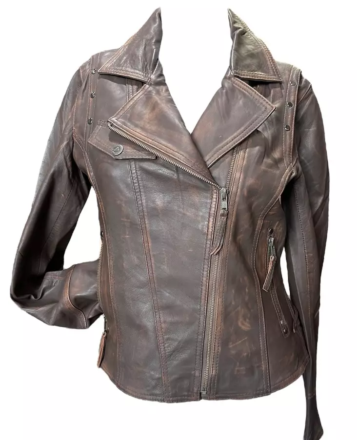 Nahkatakki Ready-3, antiikin ruskea - Nahkatakit ja -liivit - T616 - 1