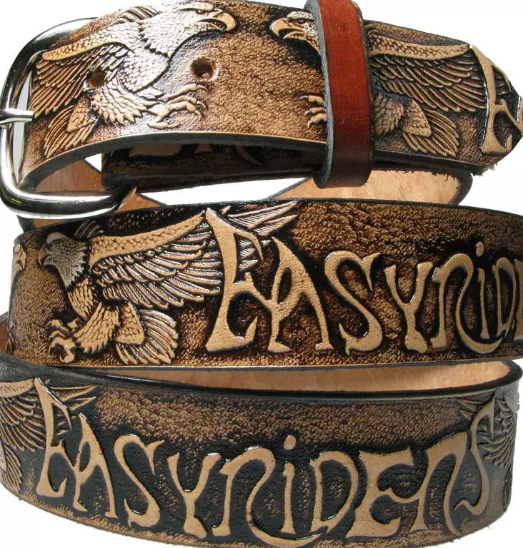 Nahkavyö easyriders naturel / musta - Nahkavyöt - KV206 - 1