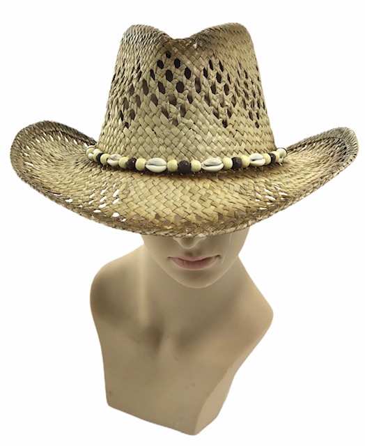 Olkihattu, reikäpunos cowboyhattu - Hatut - STE36 - 1