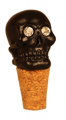 Pääkallo korkki. timanttisilmillä - Kallot, Halloweenrekvisiitta - HOR146 - 1