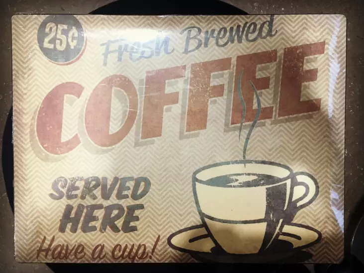 Peltikyltti, Fresh Brewed Coffee - Taulut, kehykset - PK36 - 1