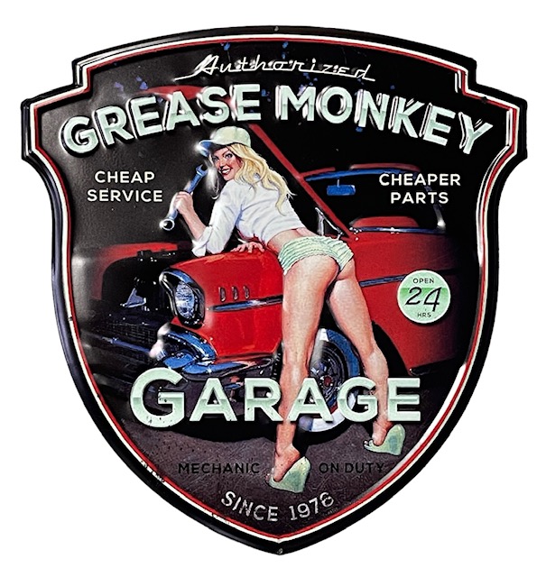Peltikyltti Grease Monkey Garage - Taulut, kehykset - PELT366 - 1